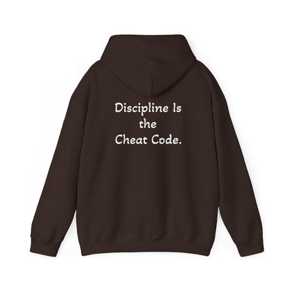Hoodie "Discipline Is the Cheat Code." (on the back)