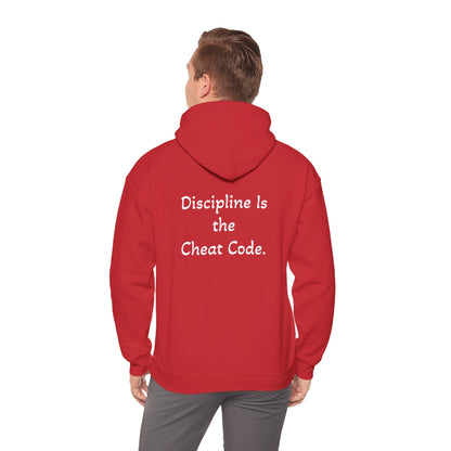 Hoodie "Discipline Is the Cheat Code." (on the back)