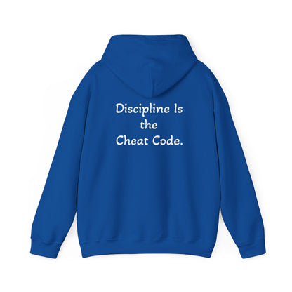 Hoodie "Discipline Is the Cheat Code." (on the back)